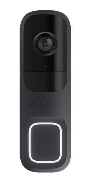 AJAX DOORBELL GRAPHITE - Δικτυακή ασύρματη μπουτονιέρα μίας κλήσης με Κάμερα 4MP και τεχνολογία AI 