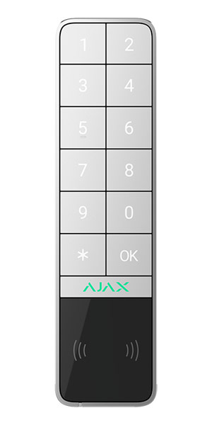 AJAX KEYPAD OUTDOOR WHITE - Ασύρματο πληκτρολόγιο εξωτερικού χώρου IP65 σε λευκό χρώμα