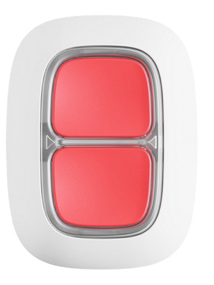 AJAX DOUBLE BUTTON WHITE - Ασύρματο μπουτόν πανικού 2 πλήκτρων, σε λευκό χρώμα