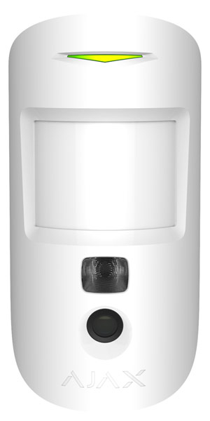 AJAX MOTION CAM WHITE - Ασύρματος Ανιχνευτής Κίνησης με Ενσωματωμένη Κάμερα, Λευκός, Pet immunity