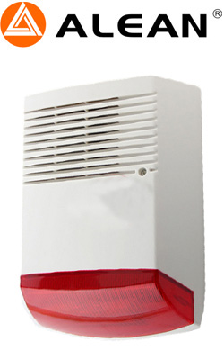 Alean AL-631 RED Εξωτερική αυτοπροστατευόμενη σειρήνα συναγερμού 120dB με Led Flash (Κόκκινο Φλας)