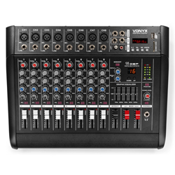 VONYX AM8A Αυτοενισχυόμενη κονσόλα 8 καναλιών με USB/ SD/ MP3/ DSP και Bluetooth 172.574