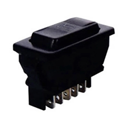 ASW-02D Διακόπτης Rocker Παραθύρων Αυτοκινήτου 5P με Λυχνία 20A/12VDC Μαύρος LZ/DIE