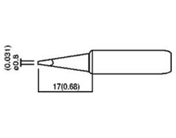 AT900M-T-0.8D Ανταλλακτική Μύτη Σταθμού Κόλλησης