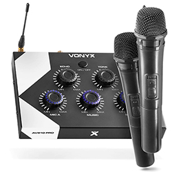VONYX AV510 Bluetooth Karaoke Set με 2x Ασύρματα μικρόφωνα Mixer-Controller 103.115