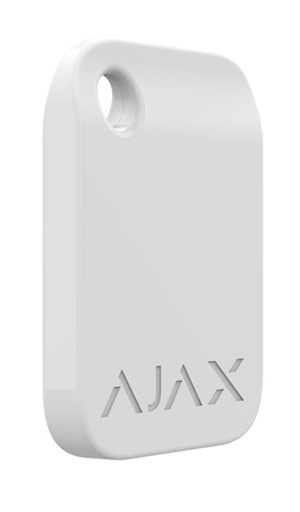 AJAX TAG WHITE - Μπρελόκ ανέπαφης λειτουργίας σε Μαύρο χρώμα, για χρήση με πληκτρολόγια KeyPad PLUS