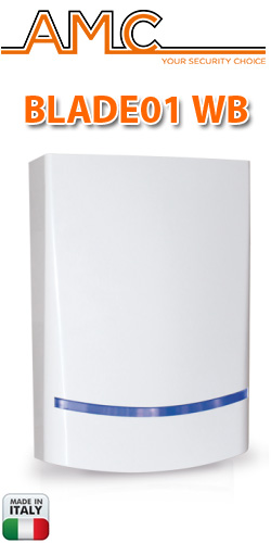 AMC BLADE 01 WB Aυτόνομη αυτοπροστατευόμενη σειρήνα με διάφανο LED φλας Μπλε χρώματος 100dB/1m