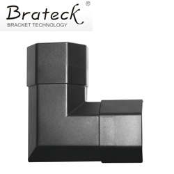 BRATECK ACC-5026/C Αλουμινένιο Κανάλι καλωδίων Γωνία 50x26mm σε Μαύρο