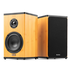AUDIZIO BS20 (Bamboo) Active Bookshelf Speakers – Επαναφορτιζόμενο Σετ Hi-Fi Ηχείων με Bluetooth  100.443