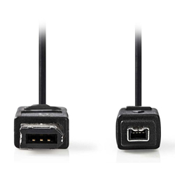 NEDIS CCGP62100BK20 Καλώδιο firewire, FireWire 4-pin αρσ. - FireWire 6-pin αρσ. 2m