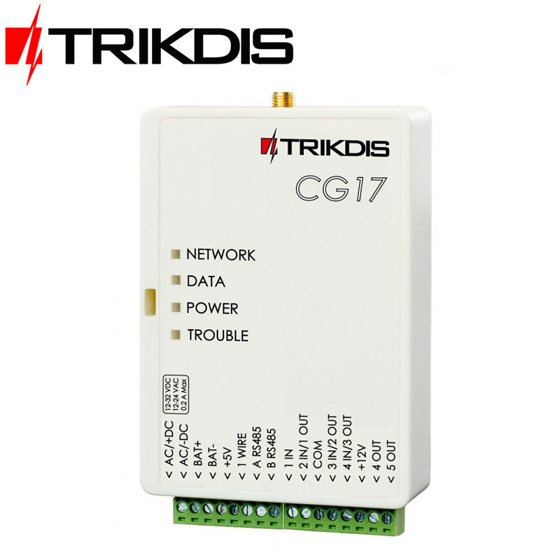 TRIKDIS CG17 (2G) Mini Πίνακας Συναγερμού με ενσωματωμένη Συσκευή επικοινωνίας GPRS