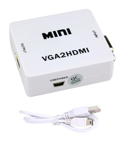 ANGA PS-M600 Mini Μετατροπέας VGA σε HDMI με ήχο (VGA2HDMI)