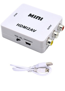 ANGA PS-M640 Mini Μετατροπέας HDMI σε AV με ήχο (HDMI2AV)