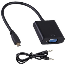 Omnitron CHV-03A Μετατροπέας σήματος micro HDMI αρσενικό σε VGA θηλυκό με ήχο