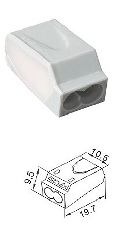 JiNH CMK-252 Κλέμα Ταχυσύνδεσμος 2 ΜΟΝΟΚΛΩΝΩΝ Αγωγών 0,75~2.5mm