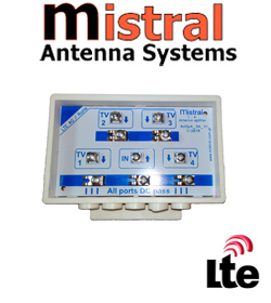 MISTRAL DIV-4 LTE Διακλαδωτής Ιστού 4 εξόδων με φίλτρο LTE