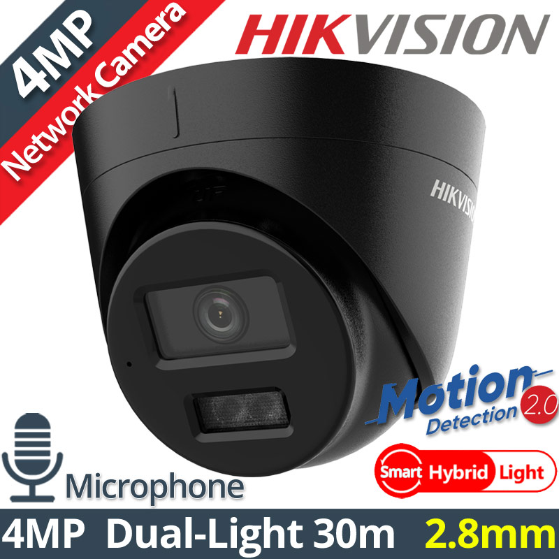 HIKVISION DS-2CD1343G2-LIU BLACK 2.8mm Ενσύρματη IP κάμερα 4Mpixels, Smart-Hybrid 30m, Motion Detection 2.0, Poe, Mic