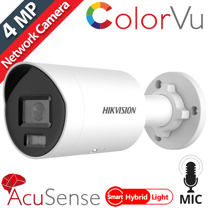 HIKVISION DS-2CD2047G2H-LIU(eF) 2.8mm Ενσύρματη IP Κάμερα 4MP Smart Hybrid Light ColorVu, AcuSence, Mic, 30m, Η.265+ PoE microSD