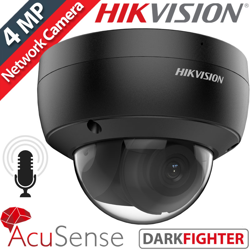 Hikvision DS-2CD2146G2-ISU 2.8mm (C) BLACK Ενσύρματη AcuSense IP Κάμερα με Μικρόφωνο 4MPixels DarkFighter H265+ WDR PoE IP67 ΙΚ10
