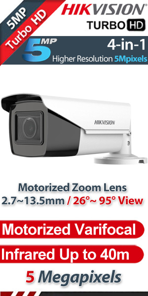HIKVISION DS-2CE19H0T-AIT3ZF(C) TURBO HDTVI 5Mpixels Motorized Varifocal 2.7-13.5mm EXIR 40μ. 4-σε-1