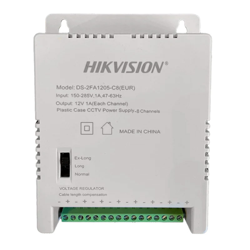 Hikvision DS-2FA1205-C8(EUR) Switching Τροφοδοτικό CCTV 8 Εξόδων 12VDC 60Watts