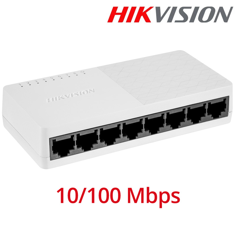 Hikvision DS-3E0108D-O 8 Port Fast Ethernet Unmanaged Desktop Switch 10/100 Mbps