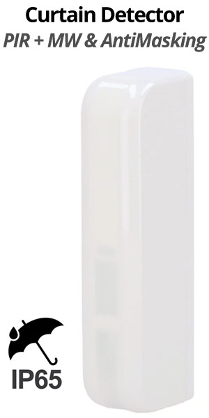 Hikvision DS-PDC10DM-VG3 | Ενσύρματος Ανιχνευτής Κουρτίνας Διπλής Τεχνολογίας (PIR + Microwave) με Anti-Masking