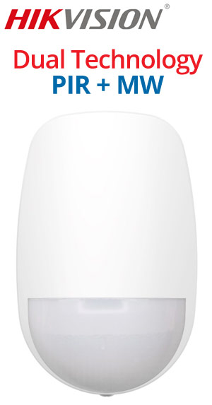 Hikvision DS-PDD12-EG2 Ενσύρματος Ανιχνευτής Κίνησης Εσωτερικού Χώρου Διπλής Τεχνολογίας PIR+MW 12μ. 85,9° με PET Immunity
