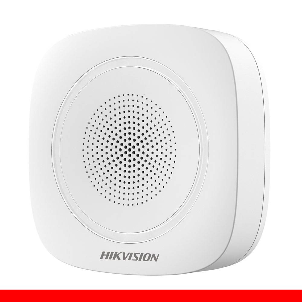 Hikvision DS-PS1-I-WE (RED) - Αυτόνομη Ασύρματη Σειρήνα Εσωτερικού Χώρου, με ΚΟΚΚΙΝΗ φωτεινή ένδειξη