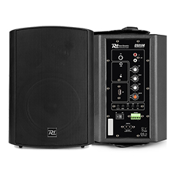 POWER DYNAMICS DS65MB Ζεύγος Αυτοενισχυόμενων ηχείων 6.5" 125W Bluetooth, Aux, Mic, USB/MP3 Μαυρο 100.063