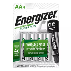 ENERGIZER AA POWER PLUS Επαναφορτιζόμενες μπαταρίες Accu NiMH AA / 2000mAh 4τμχ.