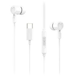 XO-EP81 WHITE Type-C Ενσύρματα in-ear Μεταλλικά Ακουστικά με Μικρόφωνο και Βύσμα USB-C, σε Λευκό Χρώμα