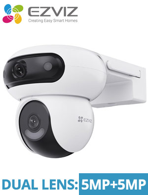 EZVIZ H90 Dual 2K⁺ (CS-H90-R100-8H44WKFL) Ασύρματη Wi-Fi IP Κάμερα με Διπλό Φακό 5MP+5MP, & Έξυπνη Παρακολούθηση