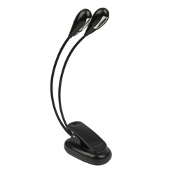 FL1042 Φωτιστικό Αναλογίου με δυο Μπράτσα, 4 LED και Μανταλάκι Στερέωσης