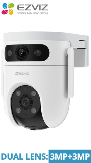 EZVIZ H9c Dual 2K (CS-H9c-R100-8H33WKFL) Διπλή (Dual-Lens) Ασύρματη κ Ενσύρματη Αδιάβροχη Wi-Fi Ρομποτική IP Κάμερα 3MP+ 3MP