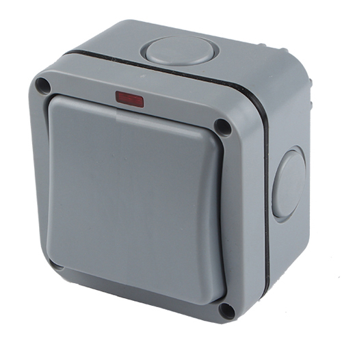 HEI MP12 Διακόπτης Τοίχου Αλέ-Ρετούρ με LED Έξωτερικού Χώρου IP66