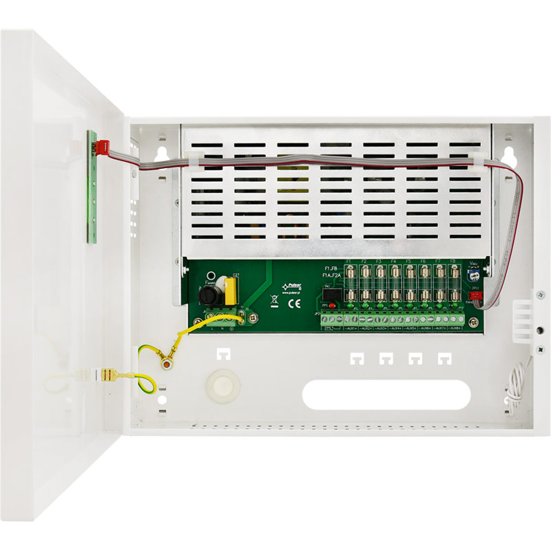 Pulsar HPSDC-12V8X1A Τροφοδοτικό CCTV 8 Εξόδων/Καμερών 8x1A, 12VDC 8A 84Watt σε μεταλλικό ερμάριο