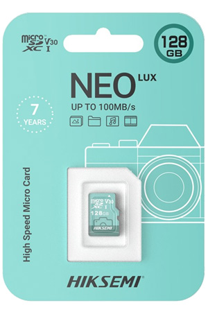 HIKSEMI HS-TF-D3/128G NEO LUX Κάρτα Μνήμης MicroSD 128GB 100MB/s, Class10 U3 V30