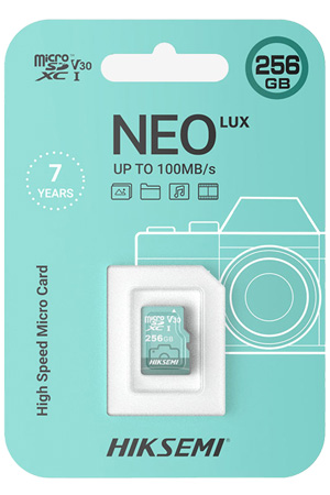 HIKSEMI HS-TF-D3/256G NEO LUX Κάρτα Μνήμης MicroSD 256GB 100MB/s, Class10 U3 V30
