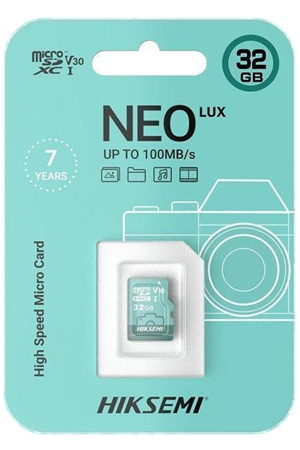 HIKSEMI HS-TF-D3/32G NEO LUX Κάρτα Μνήμης MicroSD 32GB 100MB/s, Class10 U3 V30