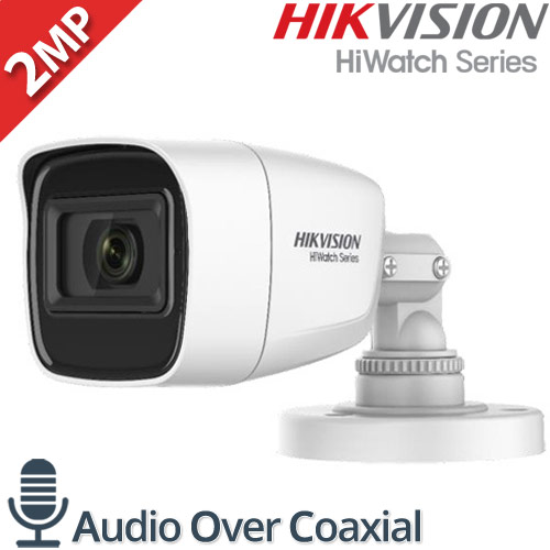 HIKVISION HiWatch HWT-B120-MS 2.8mm Κάμερα Bullet 2Mpixels 1080p, Μικρόφωνο Audio Over Coaxial, 4in1, IP66, Smart IR 20m