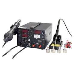 YH-853D Σταθμός Κόλλησης και Θερμού Αέρα με ενσωματωμένο τροφοδοτικό εξόδου 0-15V DC 1A