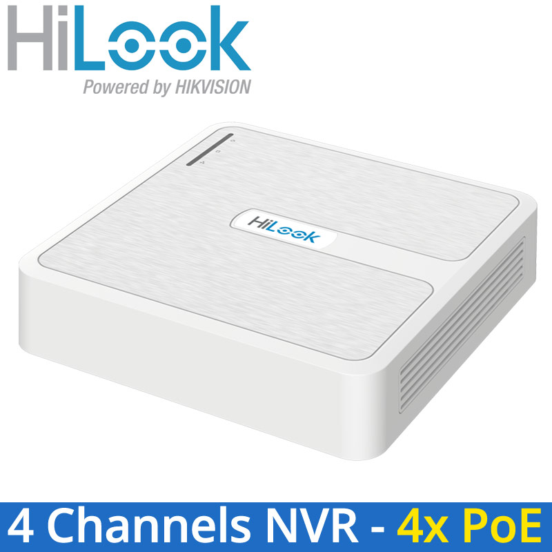 HiLook NVR-104H-D/4P(D) Δικτυακό Καταγραφικό NVR 4 Καμερών (έως 6MP) με 4 θύρες PoE (H.265+/HDMI/VGA)