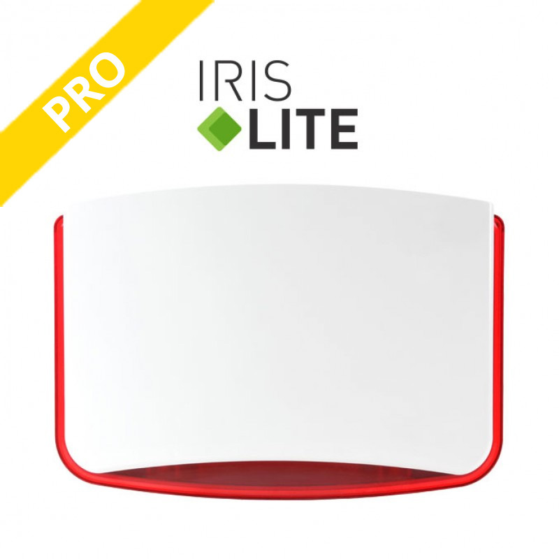 Sigma IRIS LITE/R Αυτόνομη σειρήνα με LED Flash Κόκκινου χρώματος, ισχύς 122dB, χωρίς μεταλλικό καπάκι