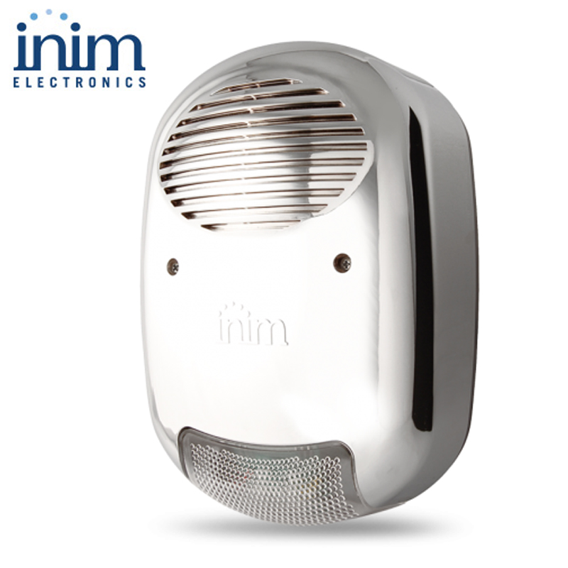 Inim IVY-FM Αυτόνομη Σειρήνα Συναγερμού με πορτοκαλί Flash, Επιχρωμιωμένο κάλυμμα & Προστασία ΑΝΤΙΑΦΡΟΥ