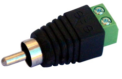 RCA-001 Βύσμα RCA Αρσενικό με κλέμες για εύκολη σύνδεση