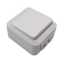 Aqua Line Λ1111 Διακόπτης Εξωτερικός Απλός Στεγανός IP54 | Επιτοίχιος Διακόπτης ON/OFF
