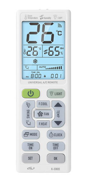 K-3302E Universal Τηλεχειριστήριο για Κλιματιστικά  