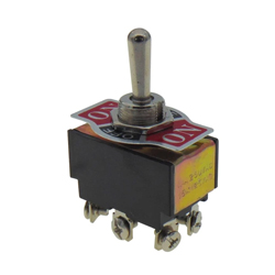 KN3C-223Α-A3 Διακόπτης TOGGLE (ON)-OFF-(ON) Διπολικός 6P 10A/250V με ΕΠΑΝΑΦΟΡΑ LZ