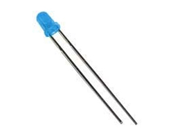 LED-3MM-ST-BLUE Απλό LED 3mm μπλε χρώμα
